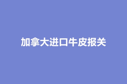 加拿大進口牛皮報關(guān)的注意事項_牛皮進口資料